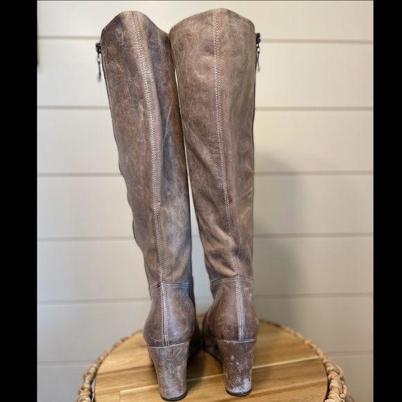 STEVEN BY STEVE MADDEN Meteour Tall Wedge Leather Boots - Picture 3 of 5